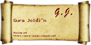 Gura Jolán névjegykártya